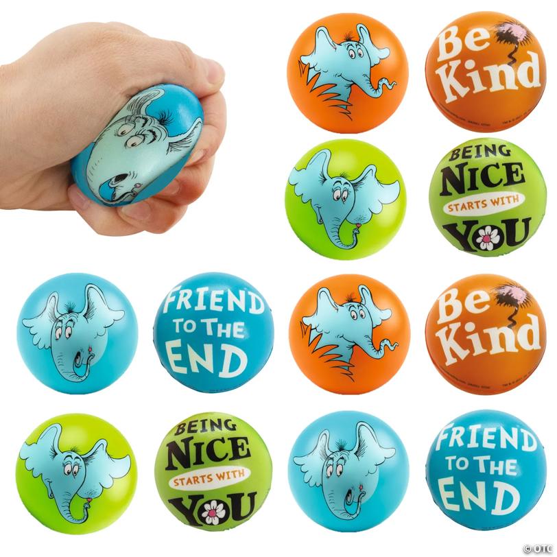 2 1/4" Dr. Seuss™ Horton Hears a Who™ Kindness Foam Stress Balls - 12 Pc.