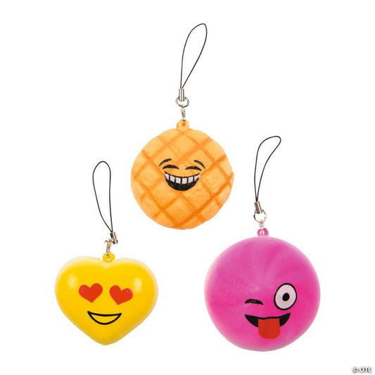 2 1/4" Face Emoji Slow-Rising Squishies - 12 Pc.