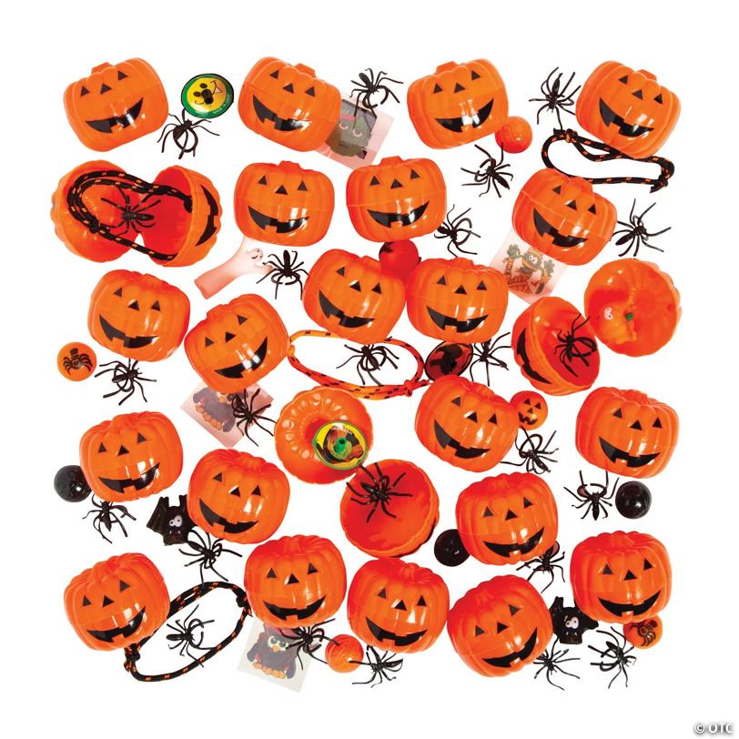 2 1/4" Halloween Toy-Filled Jack-O’-Lantern Handouts - 24 Pc.