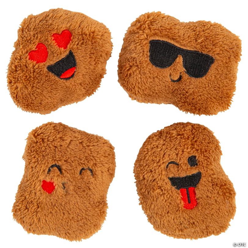 2 3/4" – 3 1/2" Mini Smiling Stuffed Chicken Nuggets - 12 Pc.