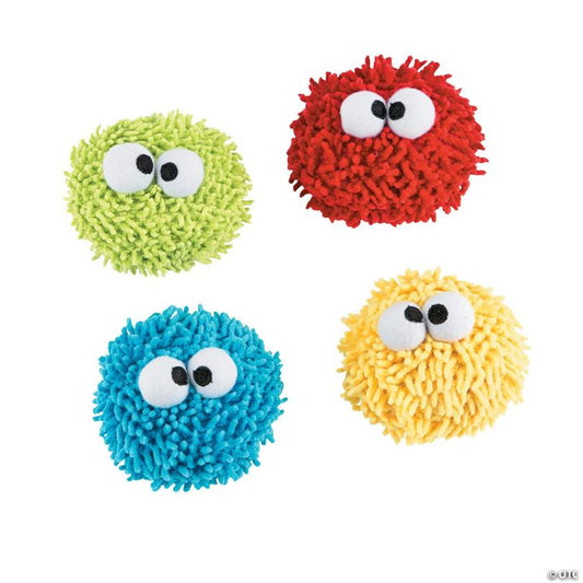 2 3/4" Mini Plush Googly Eye Primary Color Dry Erase Board Erasers - 12 Pc.
