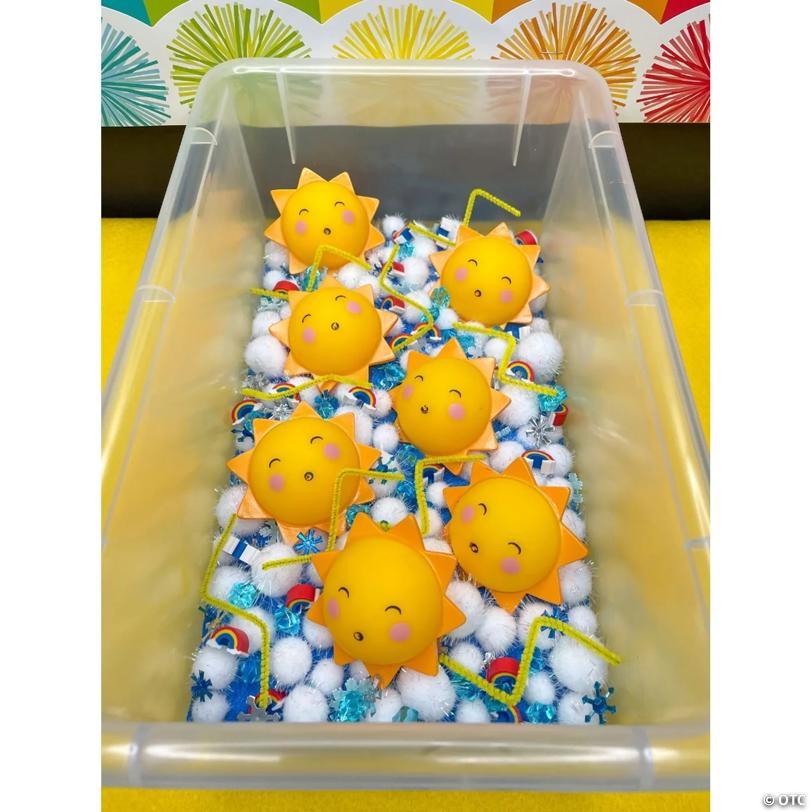 2 3/4" Mini You Are My Sunshine Yellow Vinyl Squirt Toys - 12 Pc.