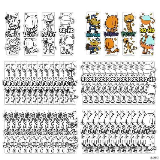 2 3/4" x 7" Bulk 48 Pc. Color Your Own Dog Man™ Character Bookmarks