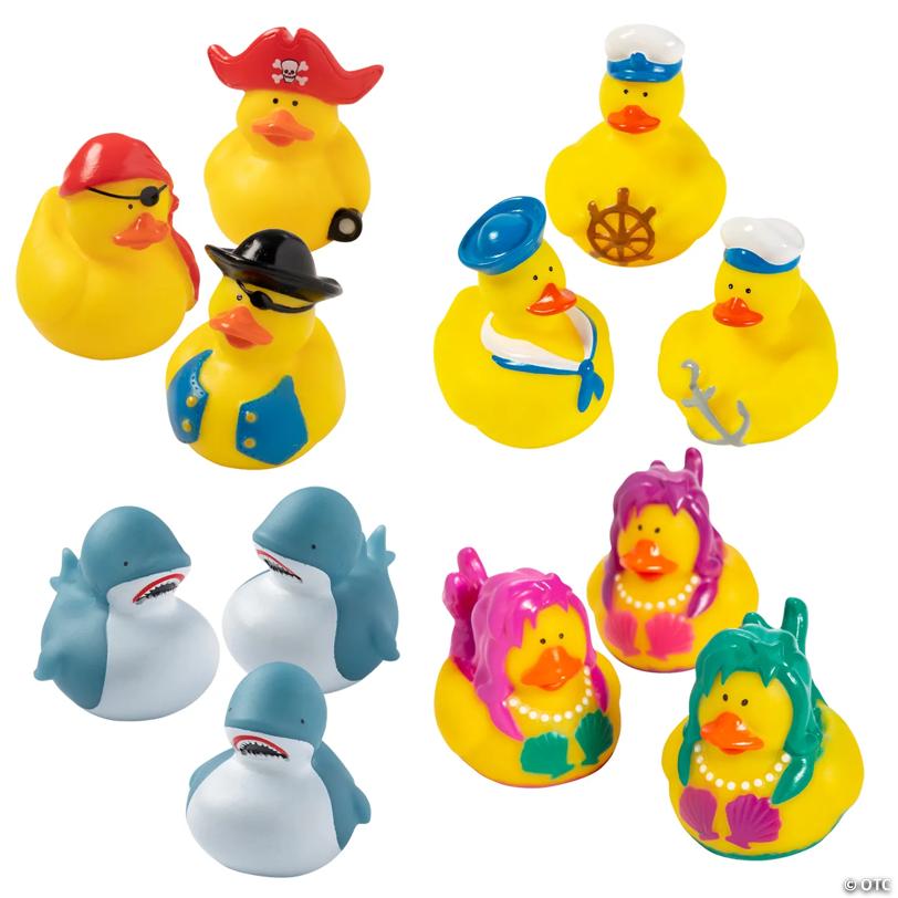 2" Bulk 48 Pc. Sailing the Seas Rubber Duck Assortment Kit