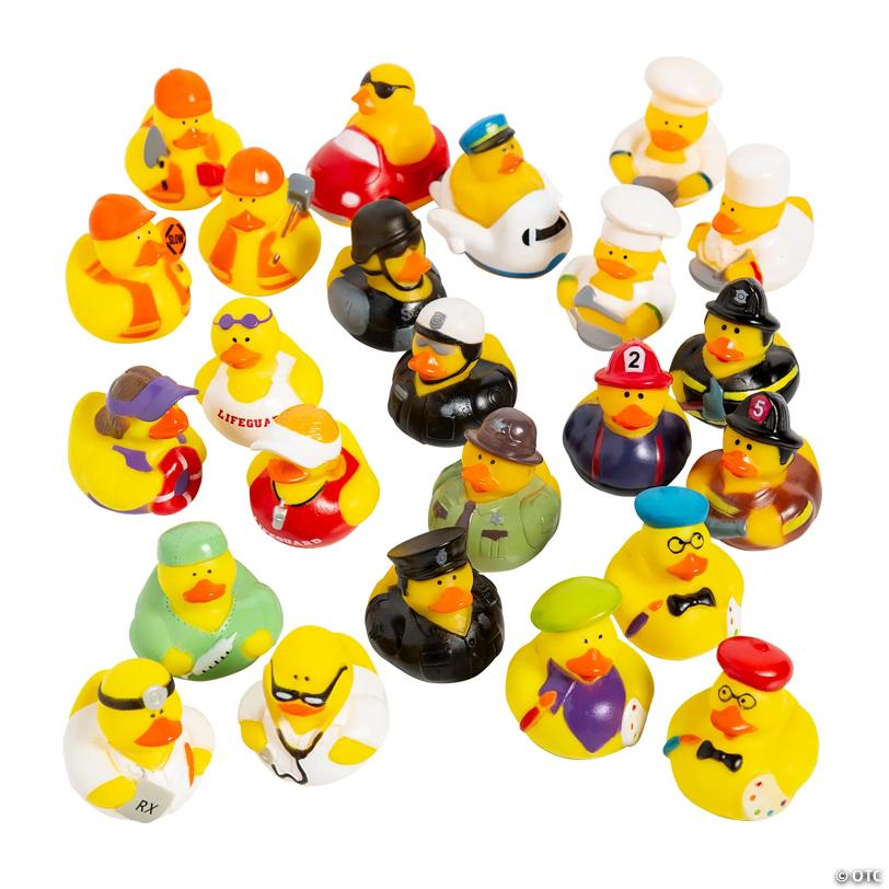 2" Bulk 96 Pc. Career Professionals Rubber Duck Assortment