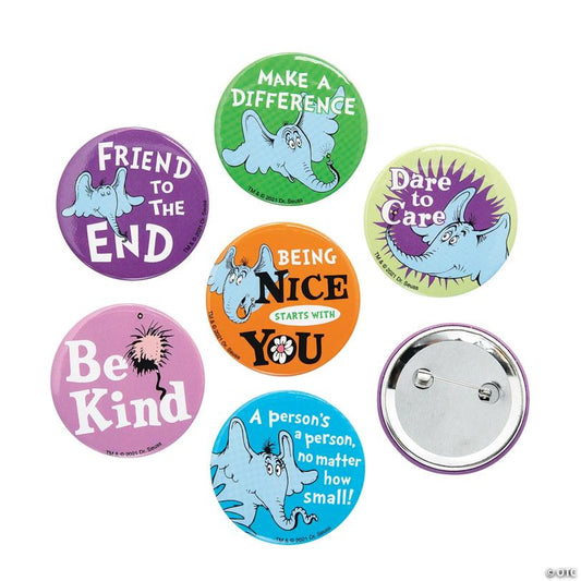 2" Dr. Seuss™ Horton Hears a Who!™ Kindness Buttons - 24 Pc.