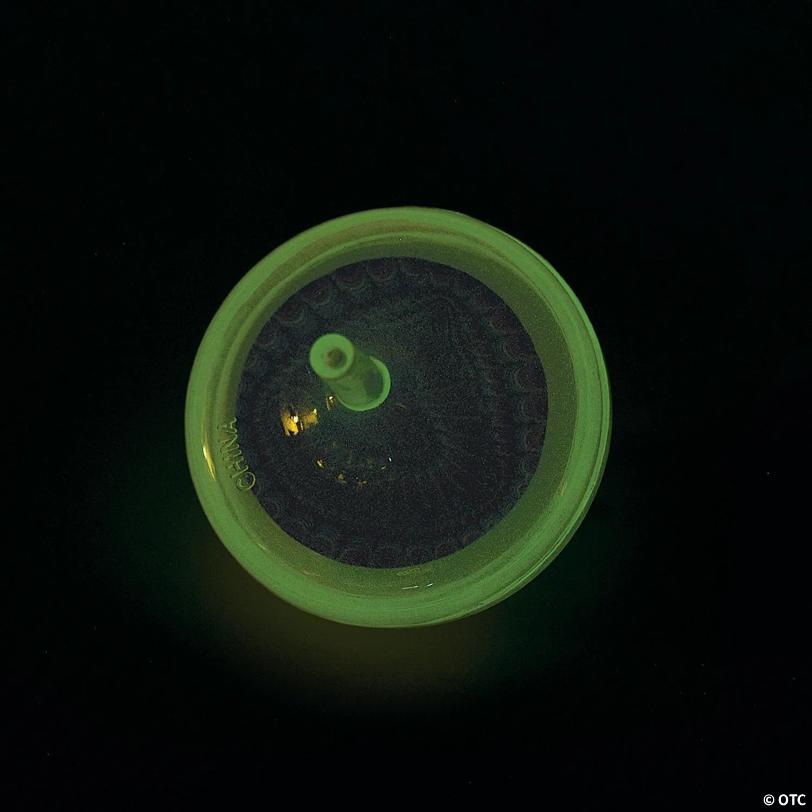 2" Glow-in-the-Dark Tie-Dyed Plastic Spin Top Toys - 12 Pcs.