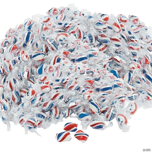 2 Lb. Patriotic Red, White & Blue Twist Peppermints - 172 Pc.