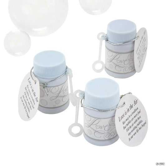 2" Mini Love is in the Air Plastic Bubble Bottles – 24 Pc.