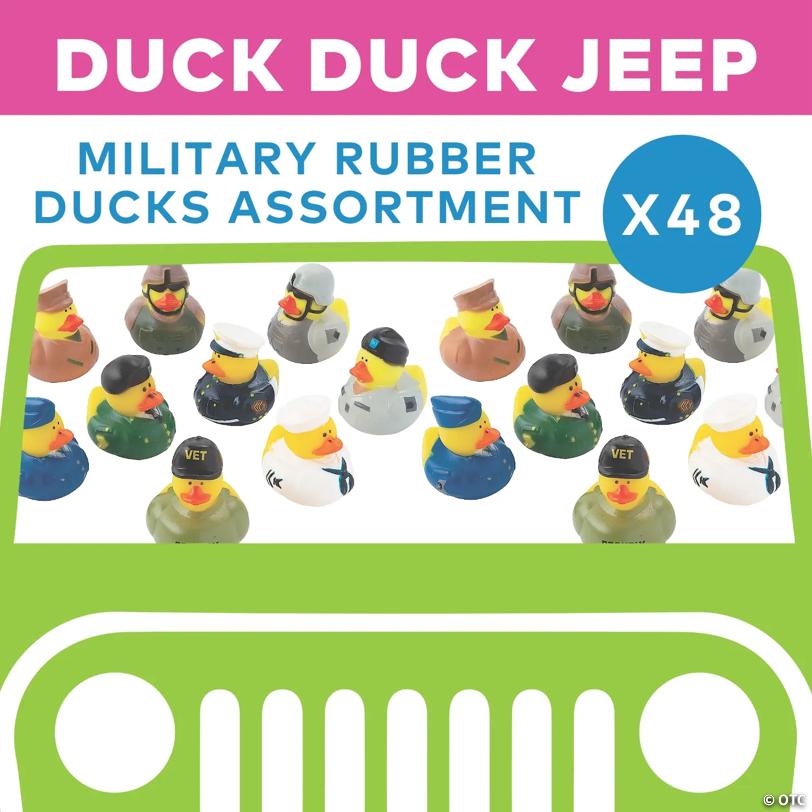 2" - 2 1/4" Bulk 48 Pc. Uniformed Military Rubber Ducks Assortment