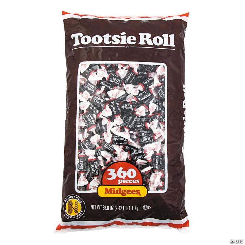 2 lbs. 11 oz. Bulk 360 Pc. Tootsie Roll Midgees Chocolate Candy