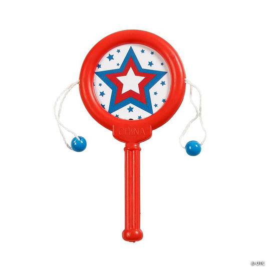 2" x 4" Mini Patriotic Plastic Spin Drums - 12 Pc.