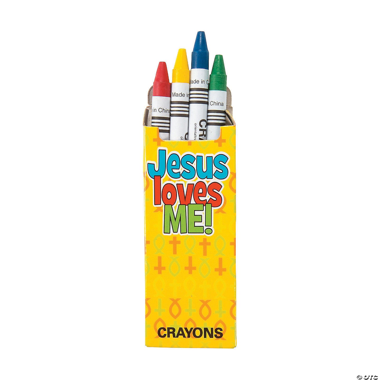 3 1/2" Bulk 48 Boxes of Religious Crayons - 4 Colors per Box