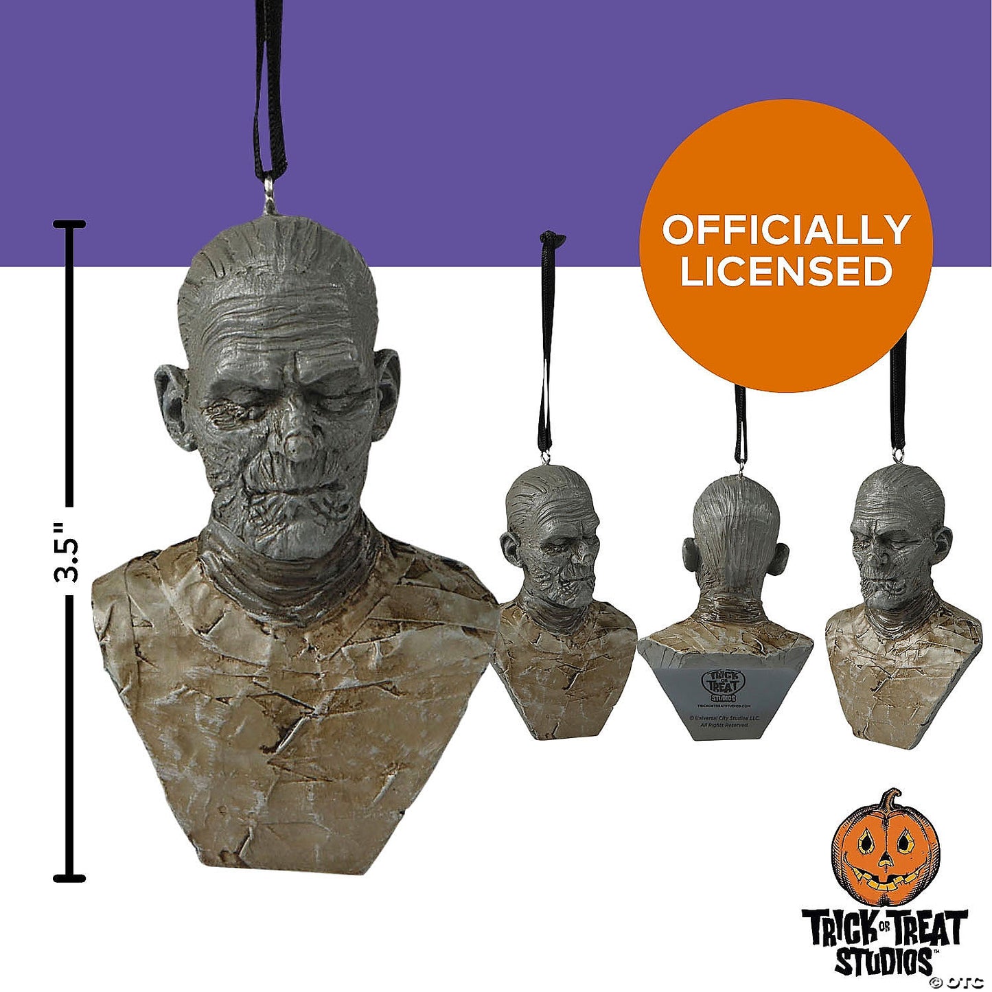 3 1/2" Universal Classic Monsters Curse of the Mummy™ Mini Bust Collectible Ornament | USA Decoration®