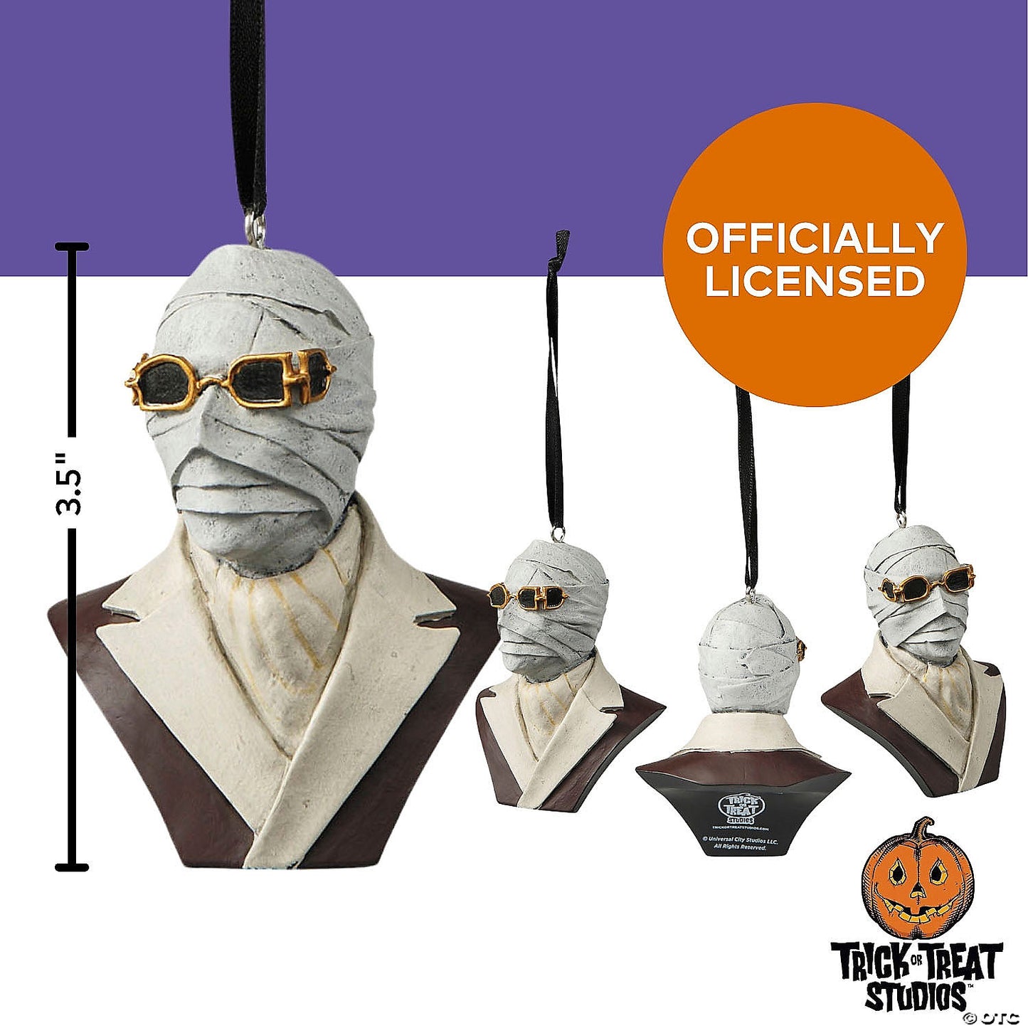 3 1/2" Universal Classic Monsters The Invisible Man™ Mini Bust Collectible Ornament | USA Decoration®