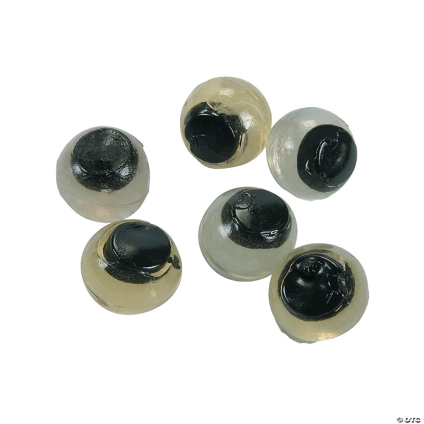 3/4" Bulk 48 Pc. Mini Gross Glow-in-the-Dark Sticky Eyes | USA Decoration®