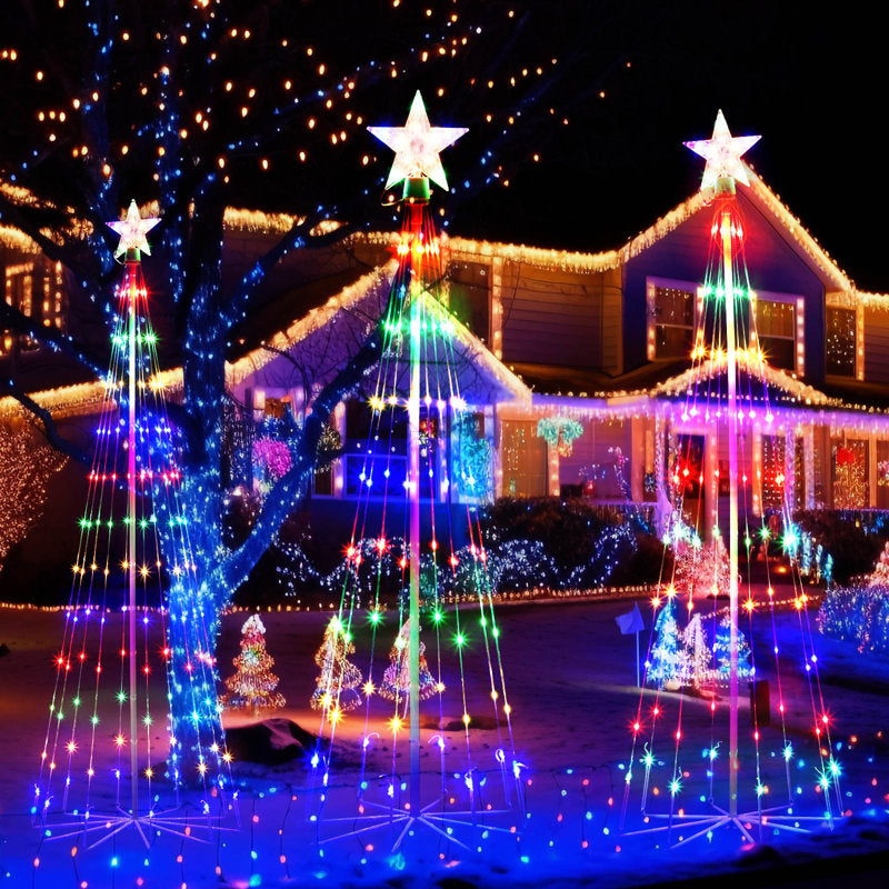3-Piece LED Plastic Lighted Trees Set