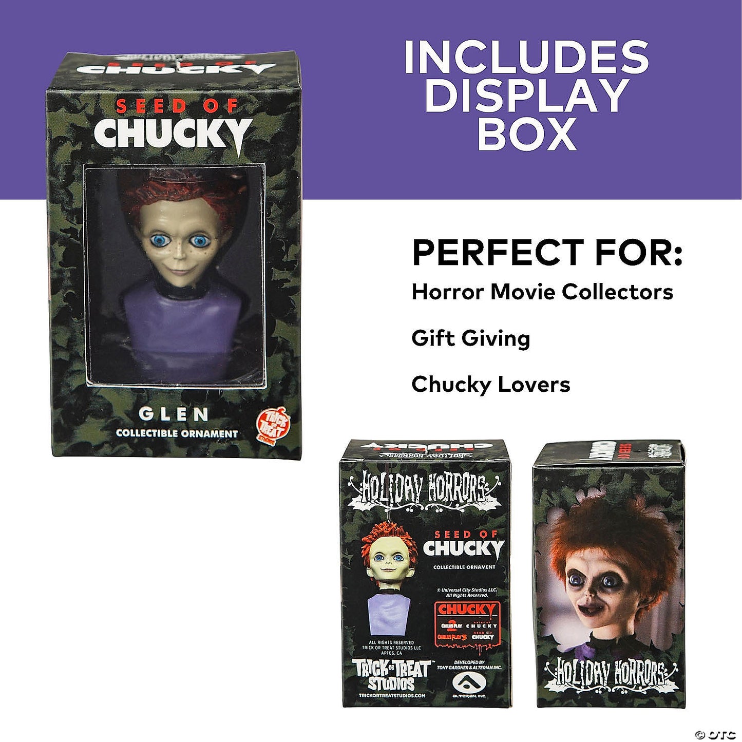 3" Child’s Play: Seed of Chucky™ Glen Bust Resin Collectible Ornament | USA Decoration®