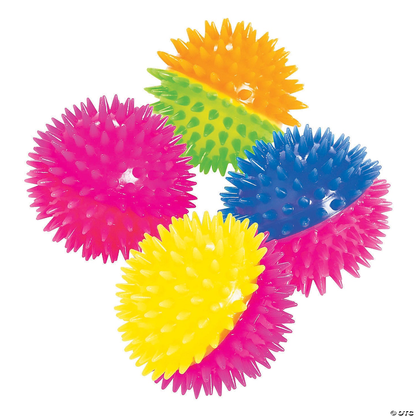 3" Light-Up Two-Tone Bouncy Ball Assortment - 12 Pc. | USA Decoration®