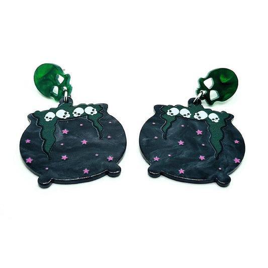 3 Pack Witch Cauldron Halloween Earrings | USA Decoration®