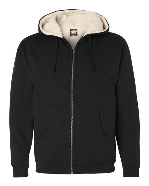 Sherpa-Lined Full-Zip Hooded Sweatshirt | USA Decoration