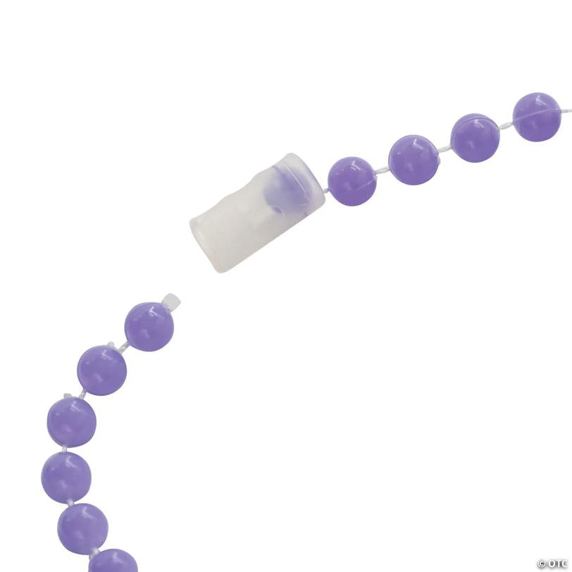 30" Bulk 48 Pc. Glow-in-the-Dark Mardi Gras Plastic Bead Necklaces