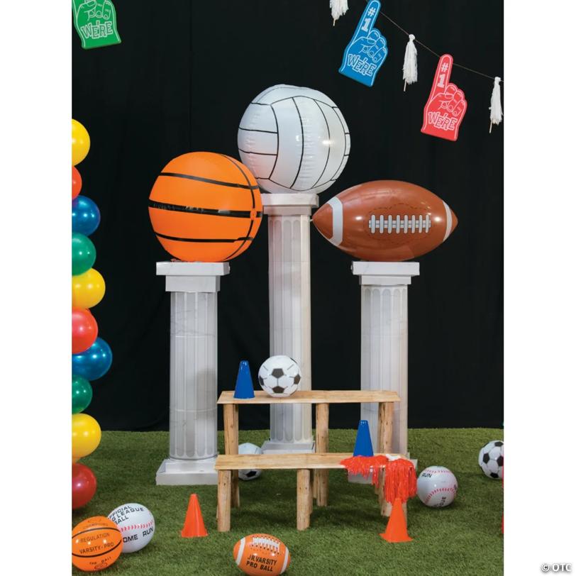 30" Inflatable Orange Extra Large Vinyl Basketball