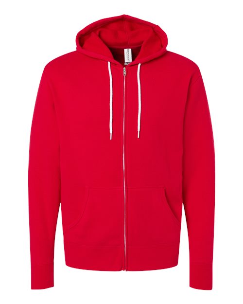 Lightweight Full-Zip Hooded Sweatshirt | USA Decoration