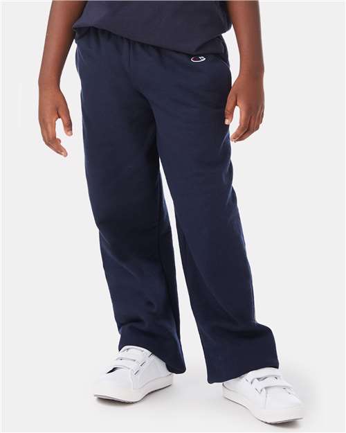 Powerblend® Youth Open-Bottom Sweatpants with Pockets | USA Decoration