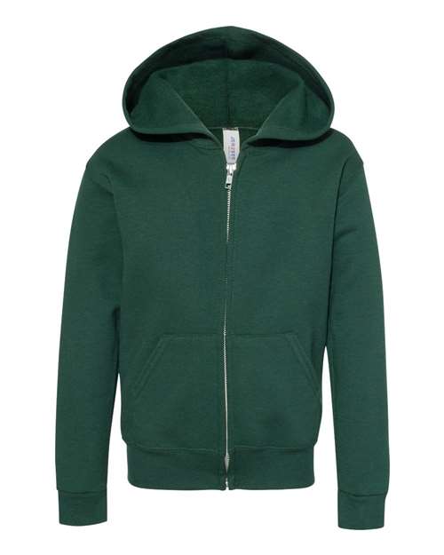 NuBlend Youth Full-Zip Hooded Sweatshirt | USA Decoration