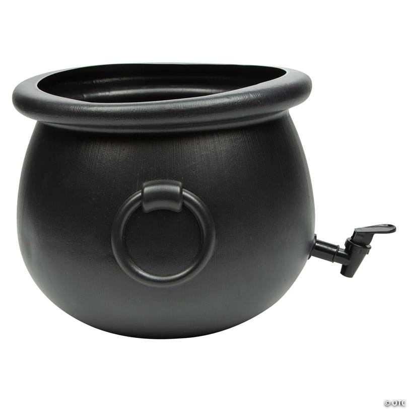 3.17 gal. Halloween Black Witch’s Cauldron Plastic Drink Dispenser