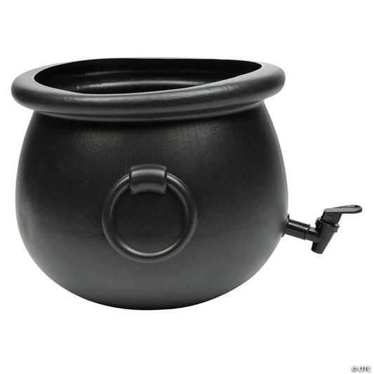 3.17 gal. Halloween Black Witch’s Cauldron Plastic Drink Dispenser