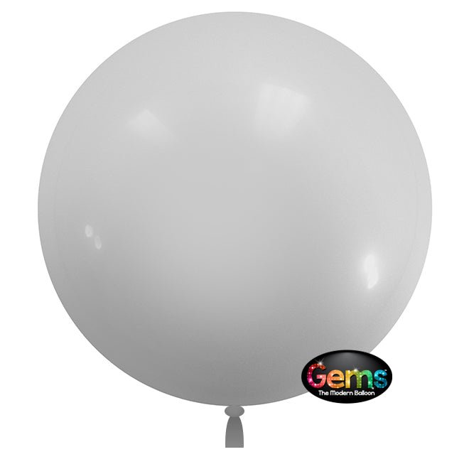 Plastic Balloon GEMS White 32 Inch 2 Pack