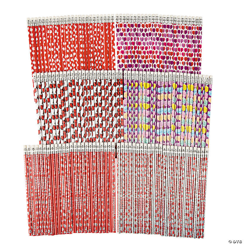 Bulk 144 Pc. Valentine Pencil Assortment