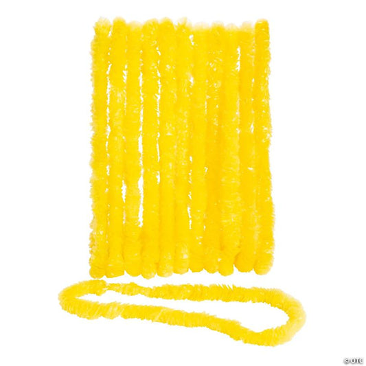 32" Bulk 50 Pc. Bright Yellow Party Plastic Leis | USA Decoration®