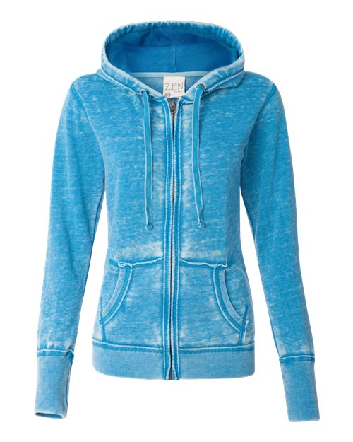 Women's Zen Fleece Full-Zip Hooded Sweatshirt | USA Decoration