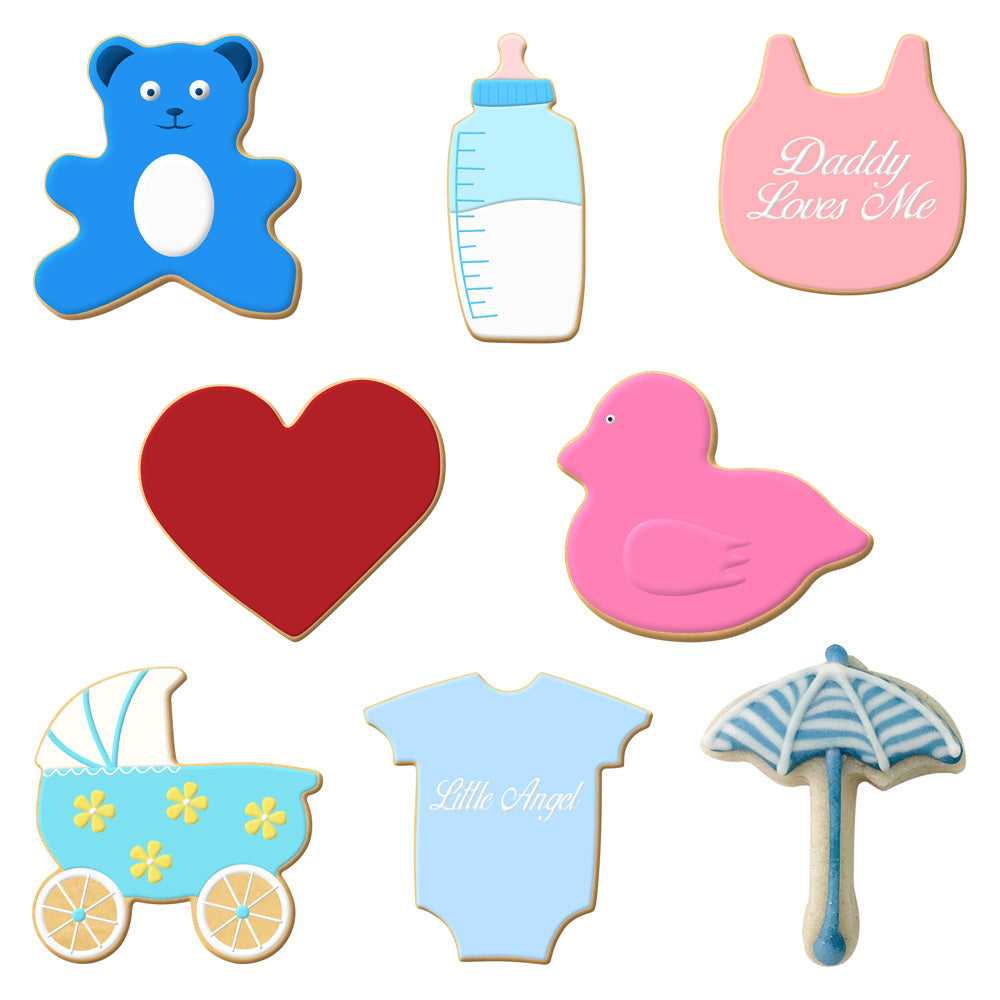 Mini Baby Shower Cookie Cutter 8 Pc Set HS0447