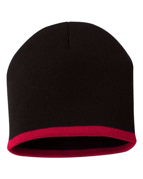 8" Bottom-Striped Beanie | USA Decoration