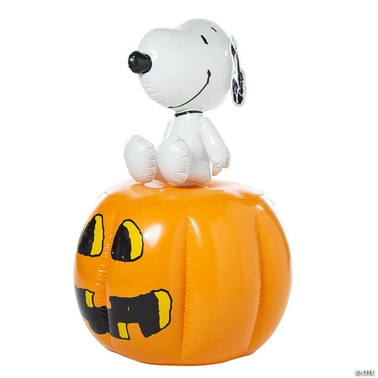 33" x 4 Ft. 2". Inflatable Peanuts® Snoopy & Jack-O’-Lantern Pumpkin