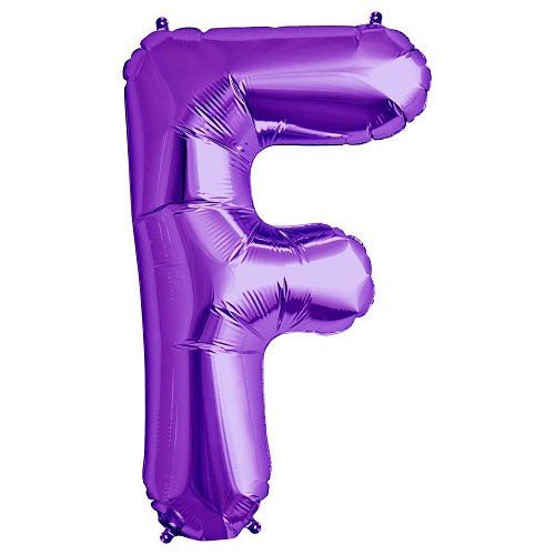 Foil Balloon Letter F Purple 34 Inch