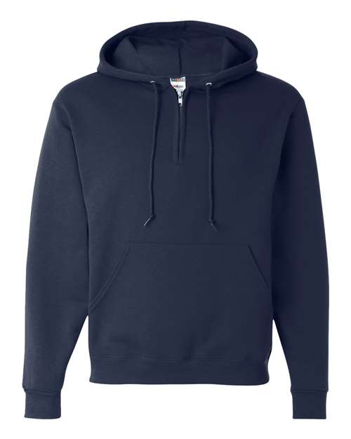 NuBlend® Quarter-Zip Hooded Sweatshirt | USA Decoration