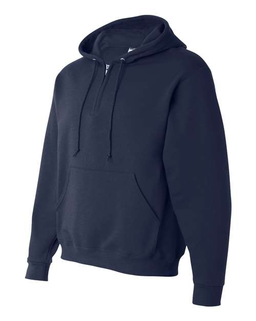 NuBlend® Quarter-Zip Hooded Sweatshirt | USA Decoration