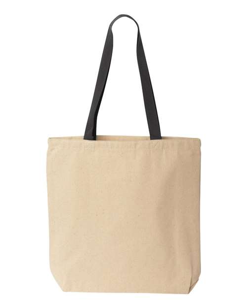 Natural Tote with Contrast-Color Handles | USA Decoration