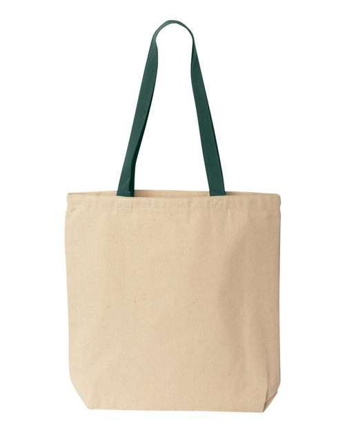 Natural Tote with Contrast-Color Handles | USA Decoration