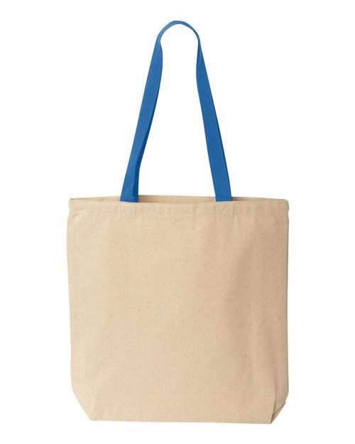 Natural Tote with Contrast-Color Handles | USA Decoration