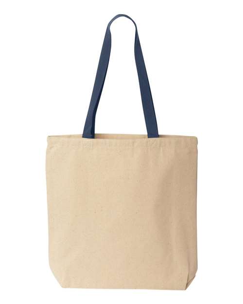 Natural Tote with Contrast-Color Handles | USA Decoration