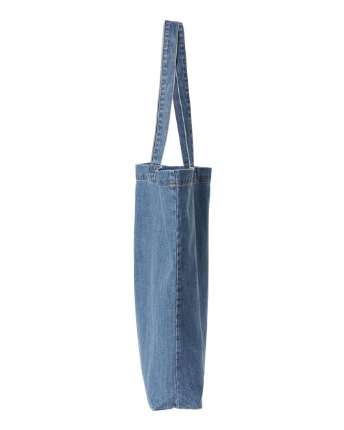 Cotton Denim Gusseted Tote Bag | USA Decoration