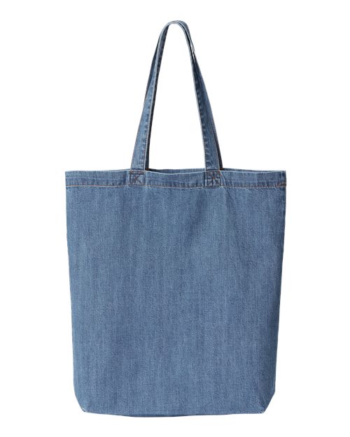 Cotton Denim Gusseted Tote Bag | USA Decoration