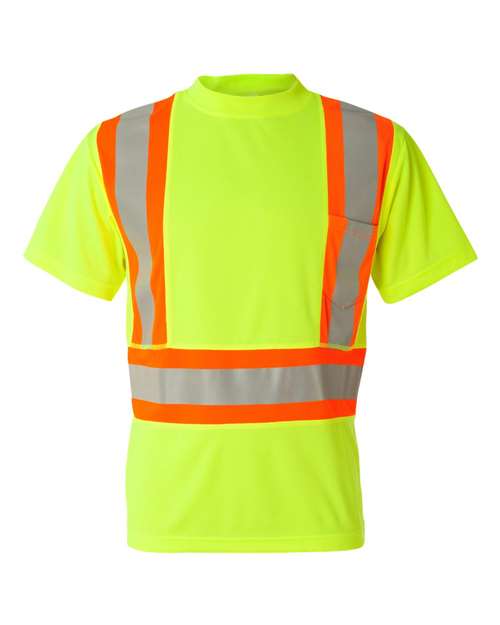 Class 2 Flat Stitch Self-Fabric Panels T-Shirt | USA Decoration