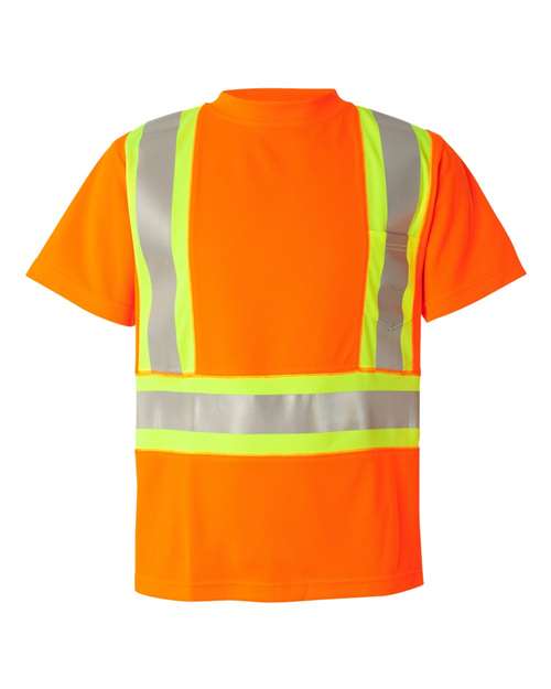 Class 2 Flat Stitch Self-Fabric Panels T-Shirt | USA Decoration